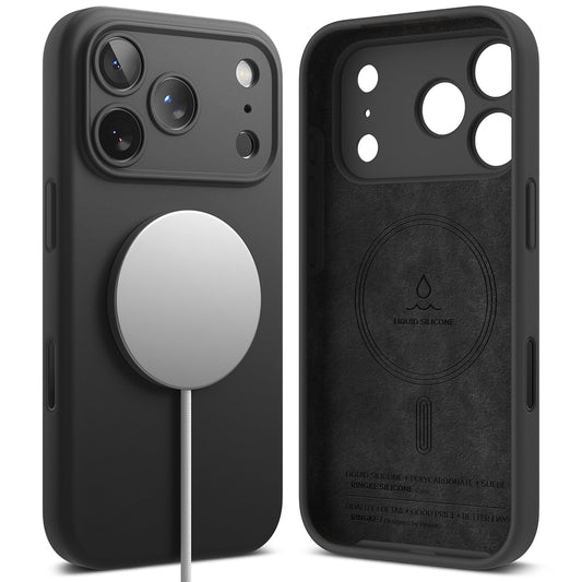 Coque MagSafe pour Apple iPhone 18 Pro Max, Ringke, Silicone, Noire