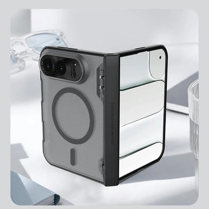 MagSafe Case for Apple iPhone Duo, Nillkin, Super Frosted Shield, Satin Black Transparent