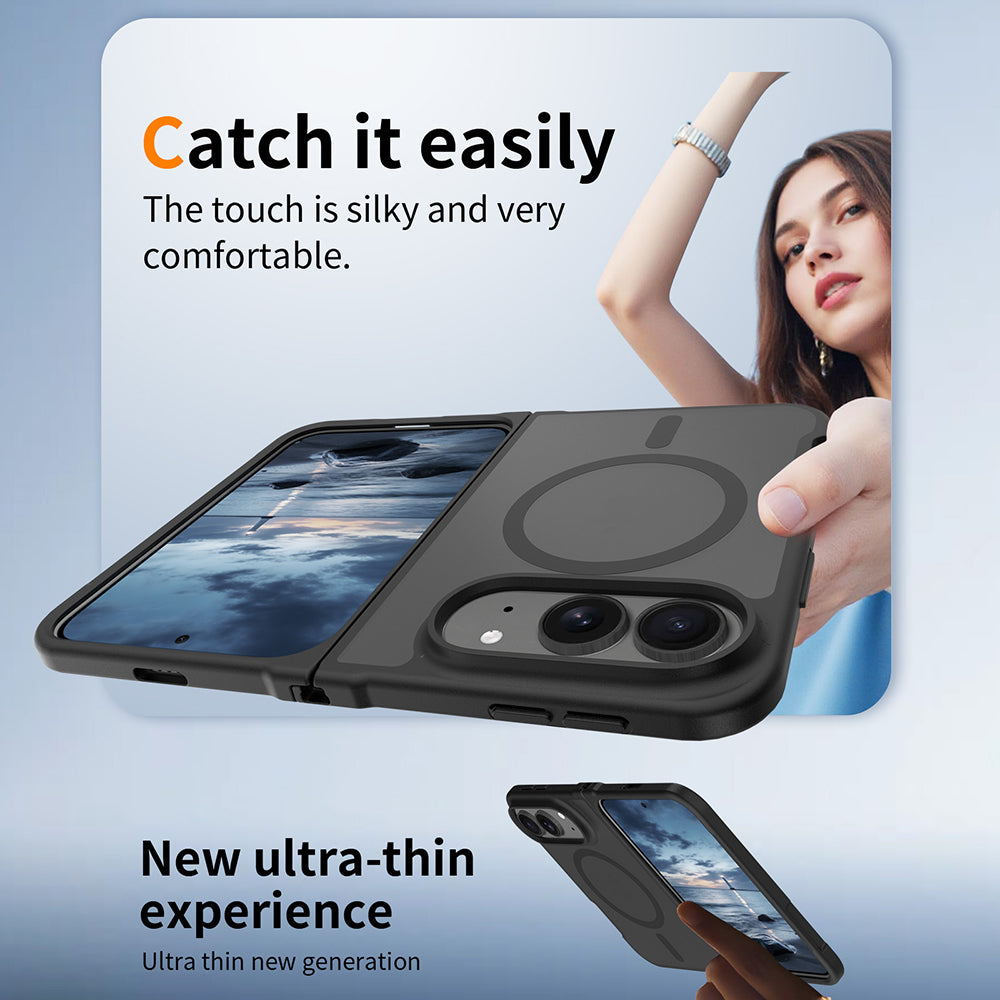 MagSafe Case for Apple iPhone Duo, Techsuit, PureFrost, Satin Black