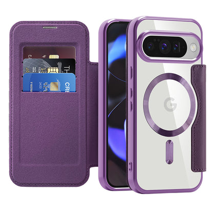Coque MagSafe pour Google Pixel 10 Pro / 10, Techsuit, SmartMag Book, Violet