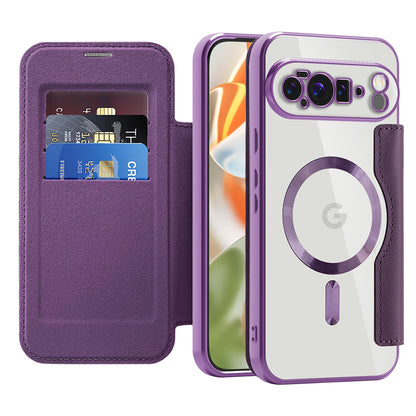 Coque MagSafe pour Google Pixel 10 Pro XL, Techsuit, SmartMag Book, Violet
