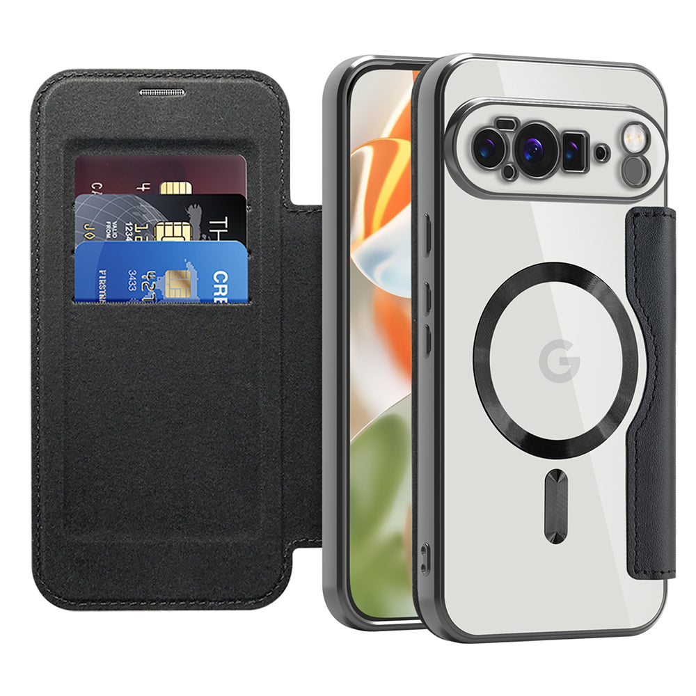 Coque MagSafe pour Google Pixel 10 Pro XL, Techsuit, SmartMag Book, Noire