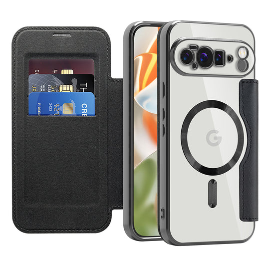 Coque MagSafe pour Google Pixel 10 Pro XL, Techsuit, SmartMag Book, Noire