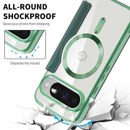 Coque MagSafe pour Google Pixel 10 Pro XL, Techsuit, SmartMag Book, Vert