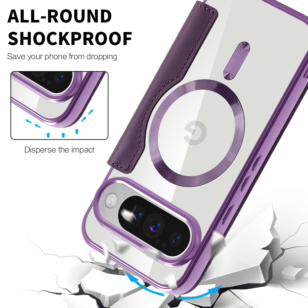 Coque MagSafe pour Google Pixel 10 Pro / 10, Techsuit, SmartMag Book, Violet