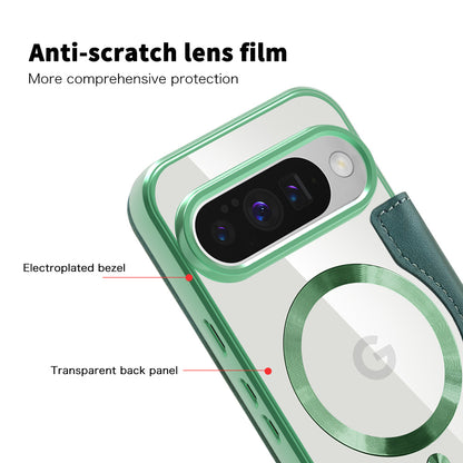 Coque MagSafe pour Google Pixel 10 Pro XL, Techsuit, SmartMag Book, Vert