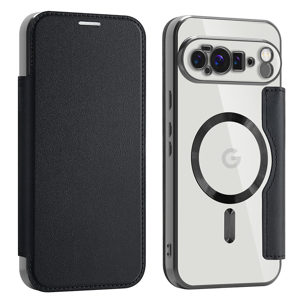 Coque MagSafe pour Google Pixel 10 Pro XL, Techsuit, SmartMag Book, Noire