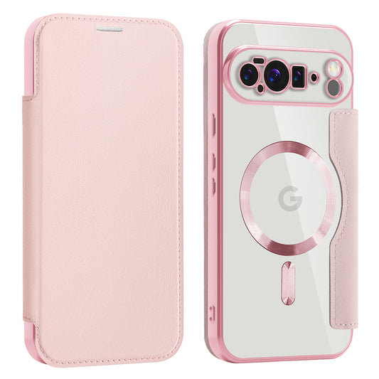 Coque MagSafe pour Google Pixel 10 Pro XL, Techsuit, SmartMag Book, Rose