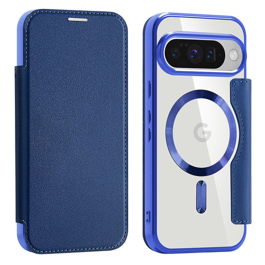 Coque MagSafe pour Google Pixel 10 Pro / 10, Techsuit, SmartMag Book, Bleue
