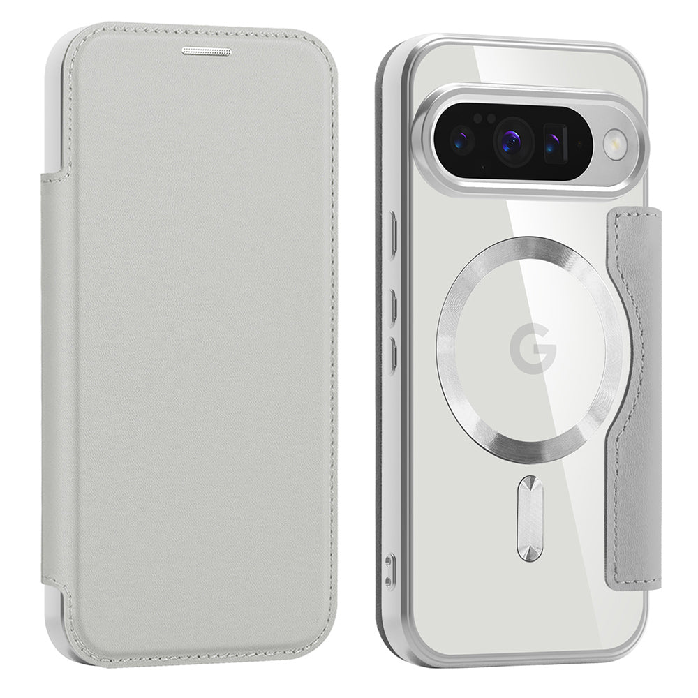 MagSafe Case for Google Pixel 10 Pro / 10, Techsuit, SmartMag Book, Gray