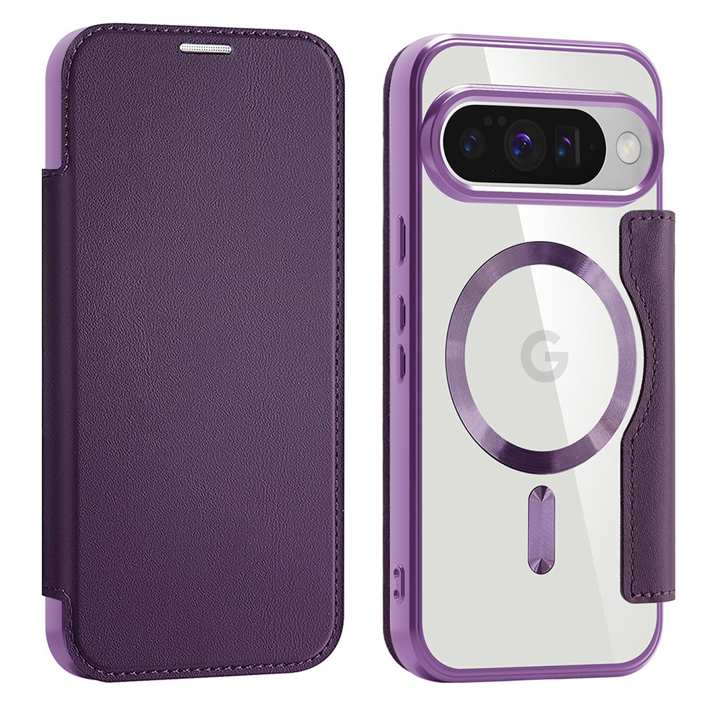 Coque MagSafe pour Google Pixel 10 Pro / 10, Techsuit, SmartMag Book, Violet