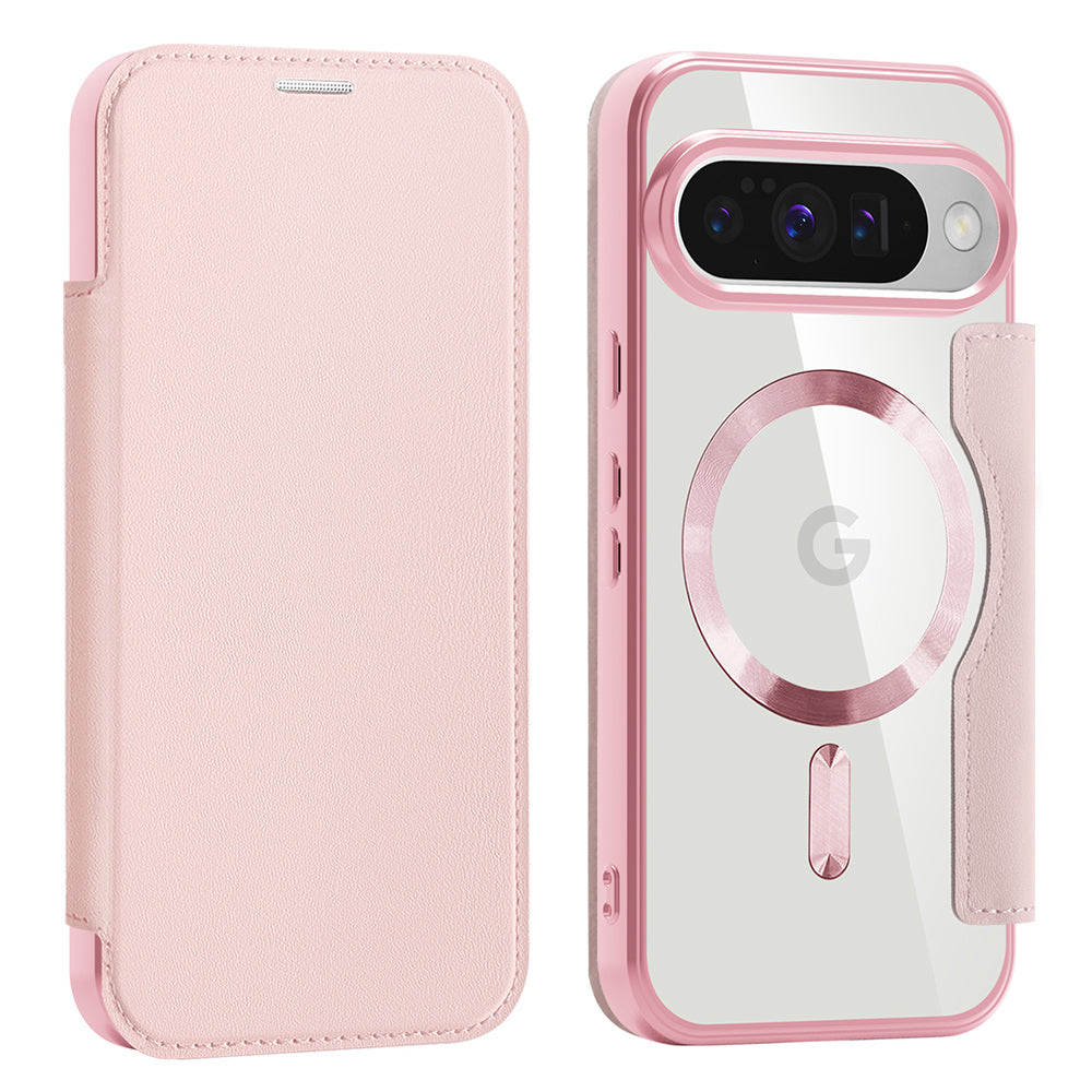 Coque MagSafe pour Google Pixel 10 Pro / 10, Techsuit, SmartMag Book, Rose