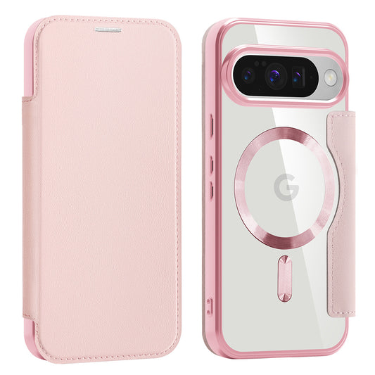 Coque MagSafe pour Google Pixel 10 Pro / 10, Techsuit, SmartMag Book, Rose