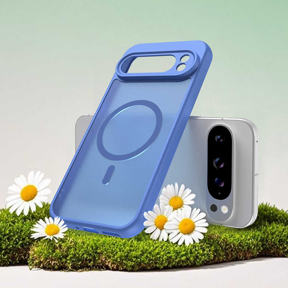 Coque MagSafe pour Google Pixel 10 Pro, Techsuit, HaloFrost II, Bleue