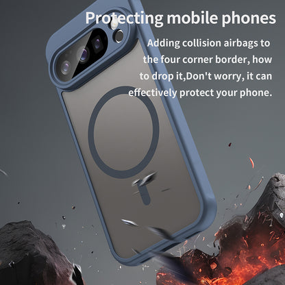 Coque MagSafe pour Google Pixel 10 Pro, Techsuit, HaloFrost II, Bleu marine
