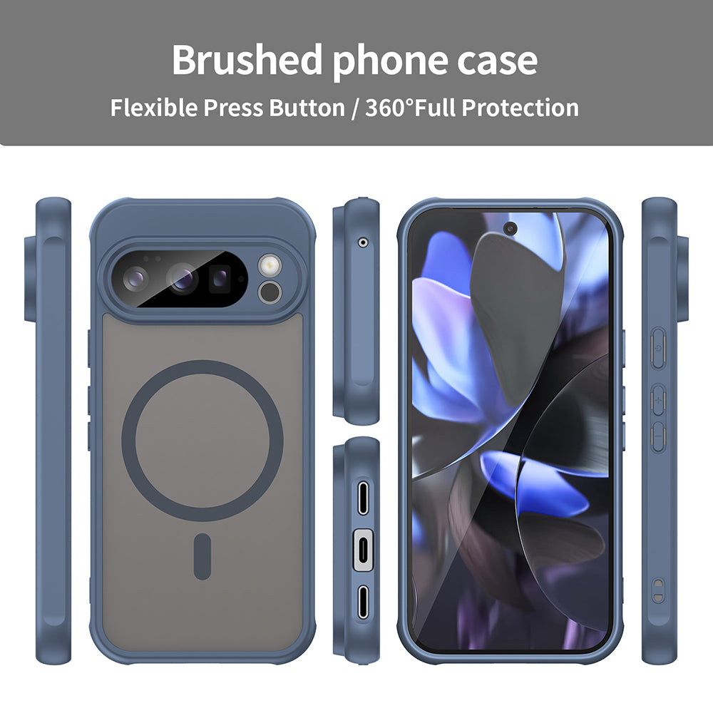 Coque MagSafe pour Google Pixel 10 Pro, Techsuit, HaloFrost II, Bleu marine