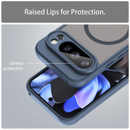 Coque MagSafe pour Google Pixel 10 Pro, Techsuit, HaloFrost II, Bleu marine