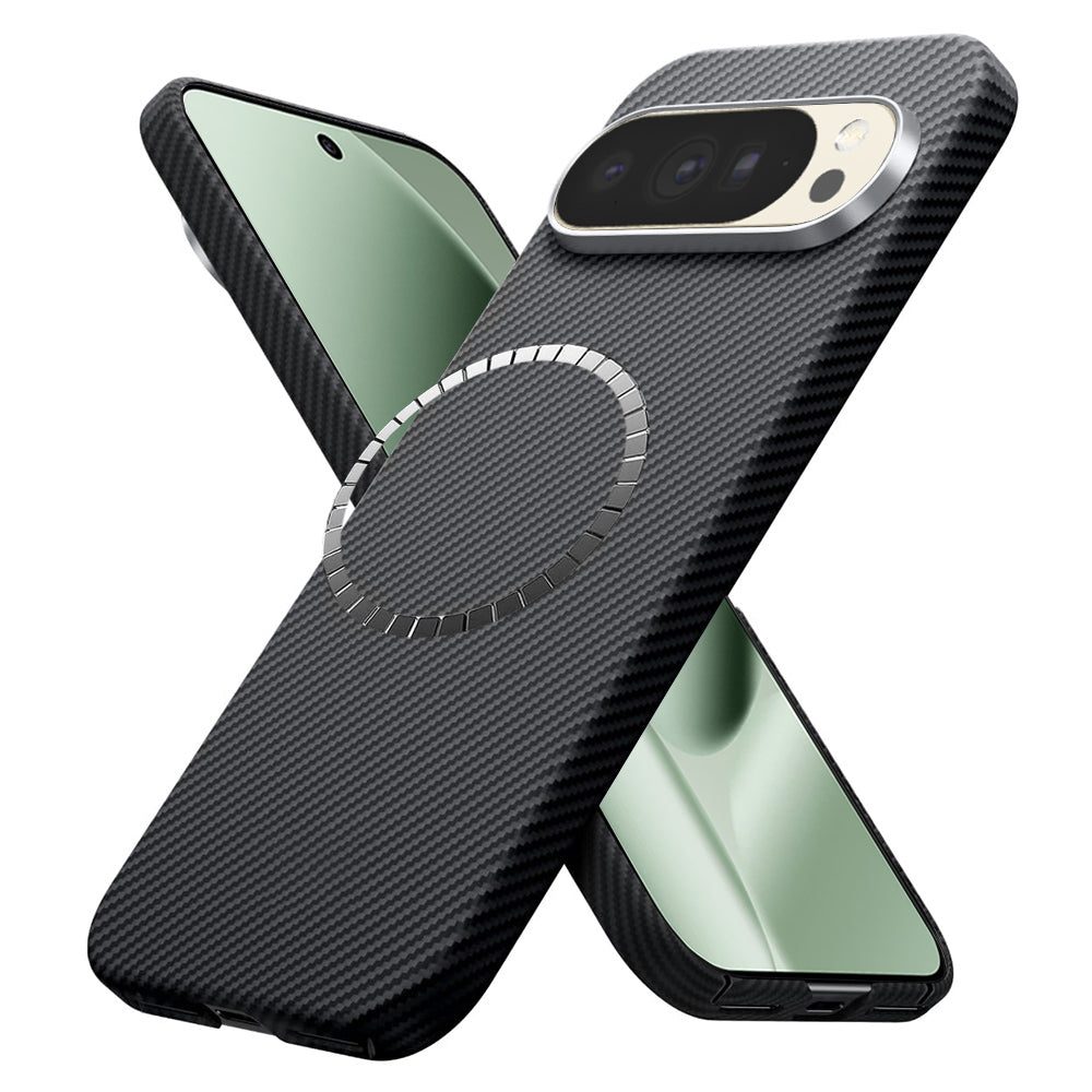 Étui MagSafe pour Google Pixel 10 Pro XL, Techsuit, Fibre d'Aramide, Noir