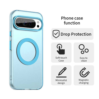 Coque MagSafe pour Google Pixel 10 Pro XL, Techsuit, CandyCase, Bleue