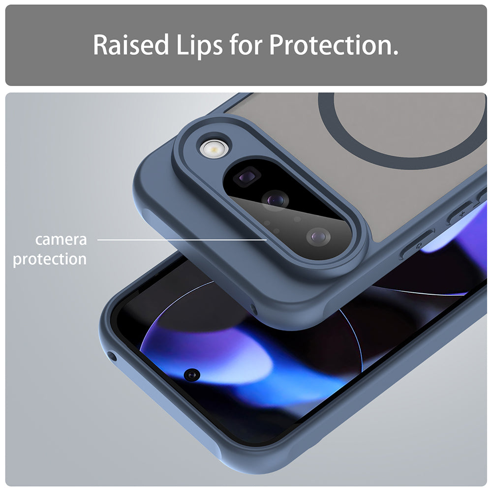 Coque MagSafe pour Google Pixel 10, Techsuit, HaloFrost II, Bleu marine