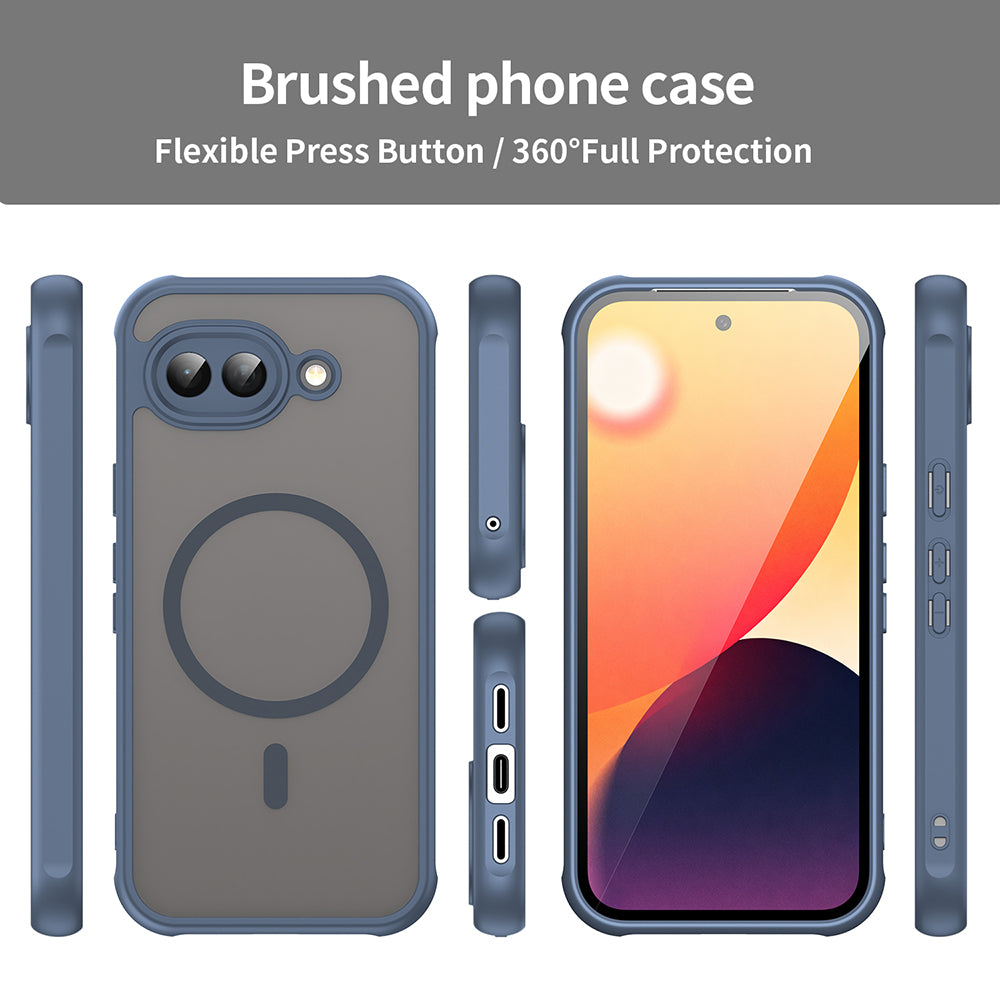 Coque MagSafe pour Google Pixel 10a, Techsuit, HaloFrost II, Bleu Marine