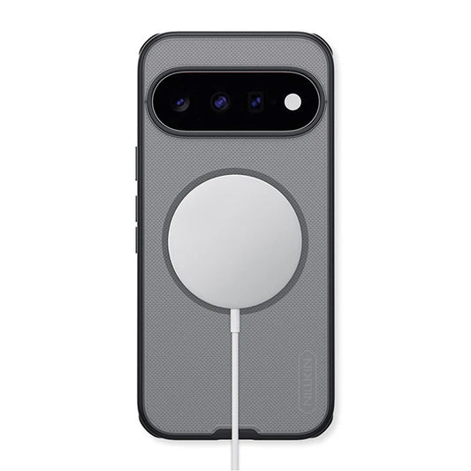 Coque MagSafe pour Google Pixel 11, Nillkin, Super Shield Pro, noire transparente satinée