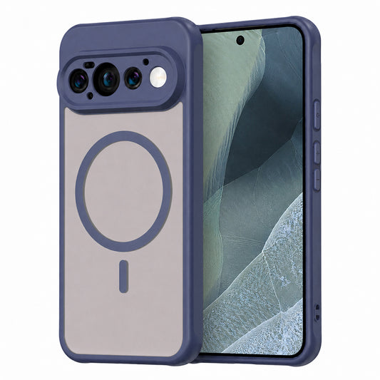 Coque MagSafe pour Google Pixel 11 Pro, Techsuit, HaloFrost II, Bleu marine