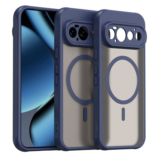 Coque MagSafe pour Google Pixel 11 Pro, Techsuit, HaloFrost II, Bleu marine