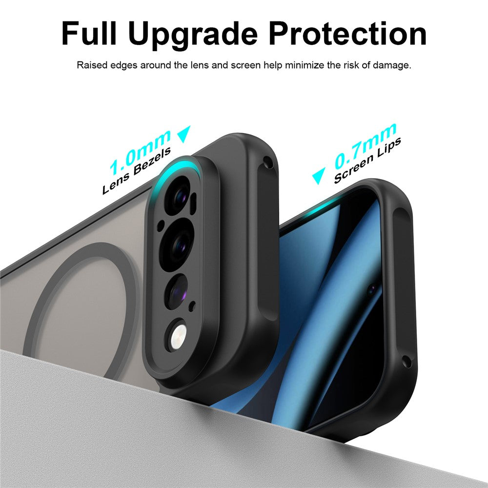 Coque MagSafe pour Google Pixel 11 Pro, Techsuit, HaloFrost II, Noire