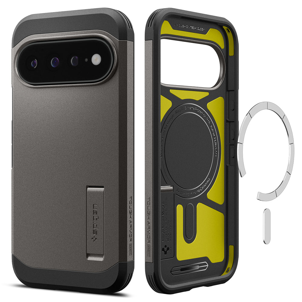 Coque MagSafe pour Google Pixel 11 Pro XL, Spigen, Tough Armor, Gris ACS11865