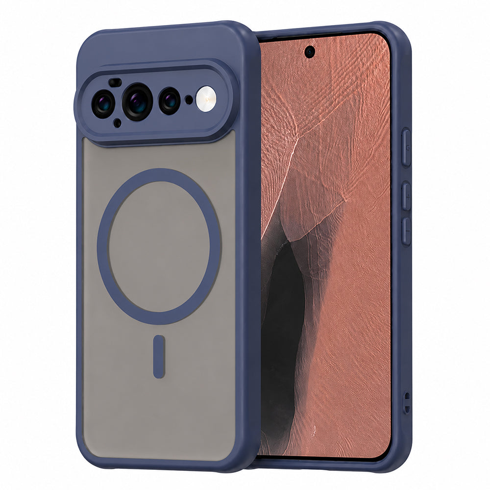 Coque MagSafe pour Google Pixel 11 Pro XL, Techsuit, HaloFrost II, Bleu marine
