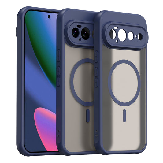 Coque MagSafe pour Google Pixel 11 Pro XL, Techsuit, HaloFrost II, Bleu marine