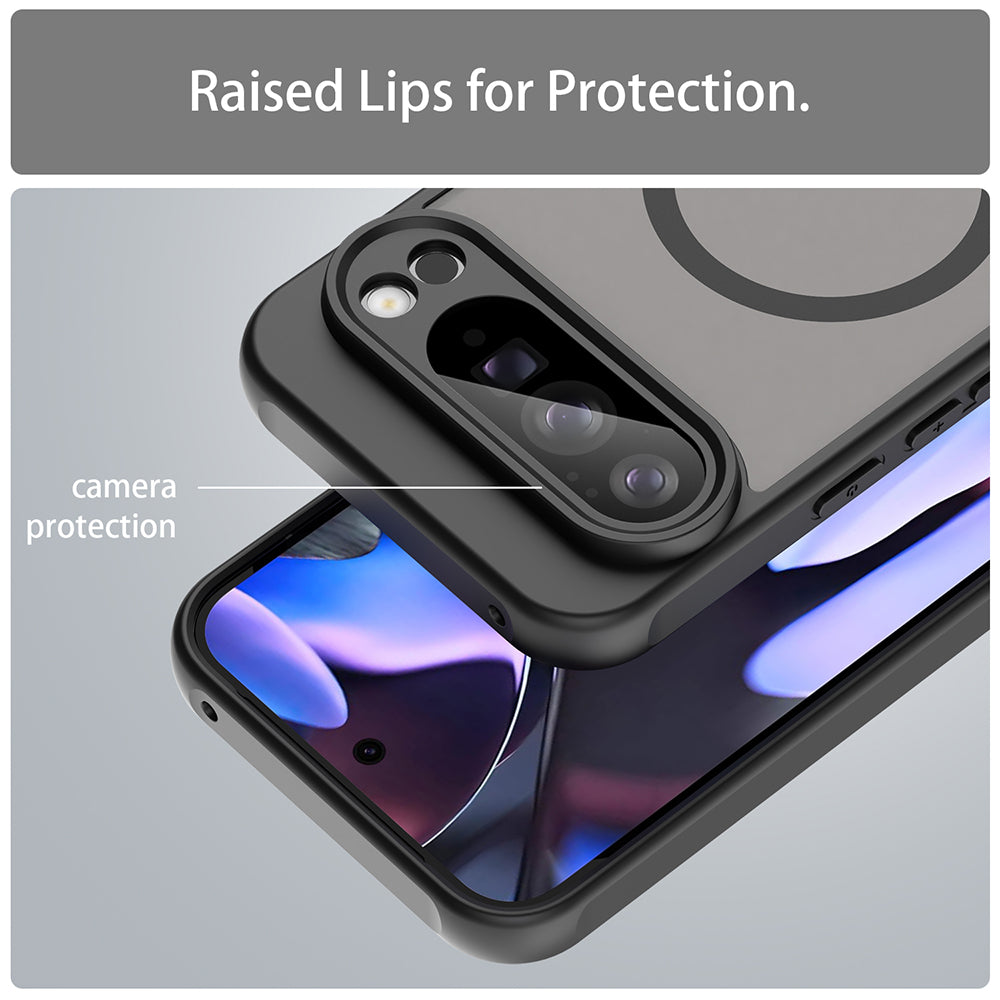 Coque MagSafe pour Google Pixel 11 Pro XL, Techsuit, HaloFrost II, Bleu marine