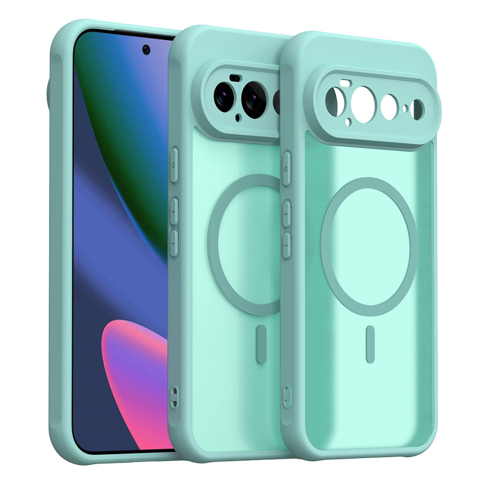 Coque MagSafe pour Google Pixel 11 Pro XL, Techsuit, HaloFrost II, Vert Clair