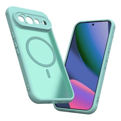 Coque MagSafe pour Google Pixel 11 Pro XL, Techsuit, HaloFrost II, Vert Clair
