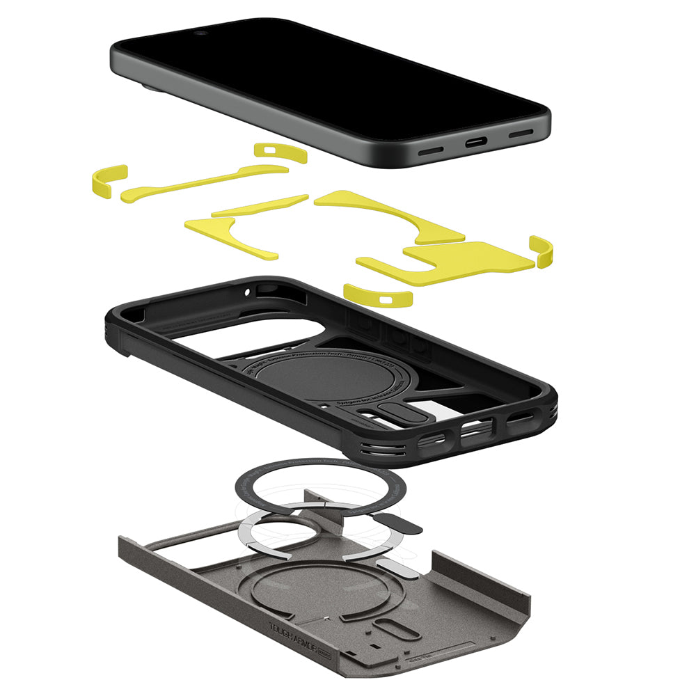 Coque MagSafe pour Google Pixel 11, Spigen, Tough Armor, Gris ACS11855
