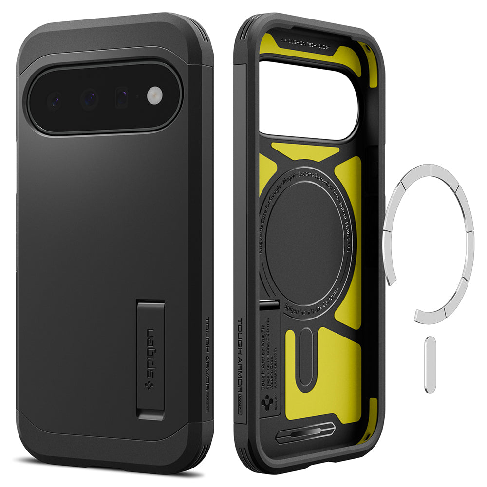 Coque MagSafe pour Google Pixel 11, Spigen, Tough Armor, Noire ACS11443