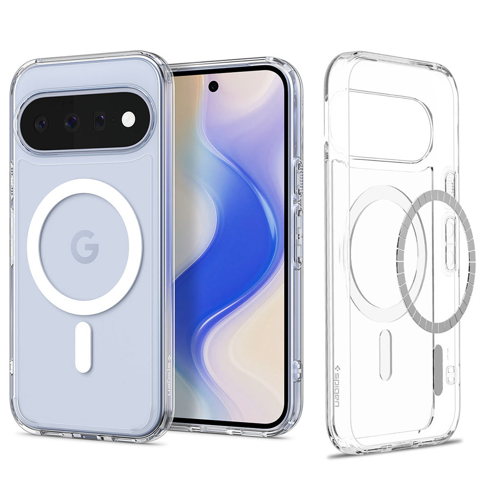 Coque MagSafe pour Google Pixel 11, Spigen, Ultra Hybrid, Transparente Blanche ACS11441