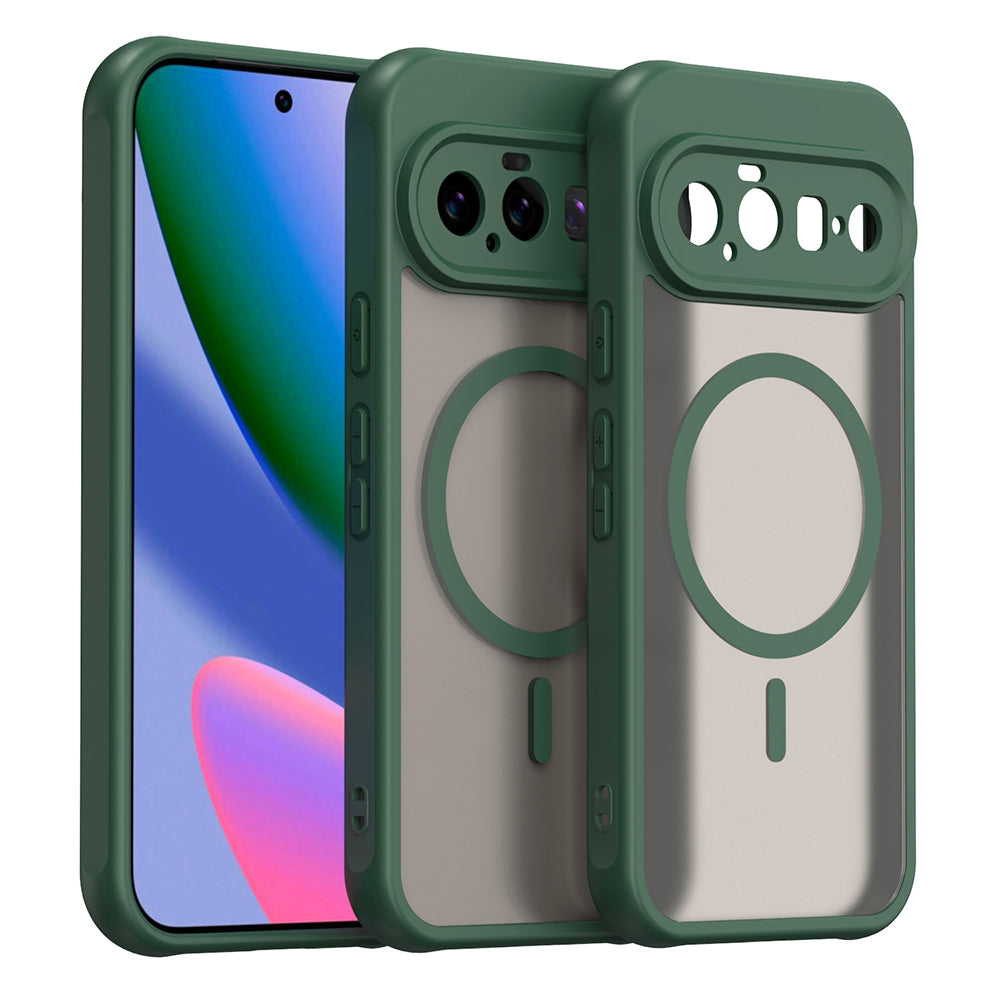Coque MagSafe pour Google Pixel 11, Techsuit, HaloFrost II, Vert