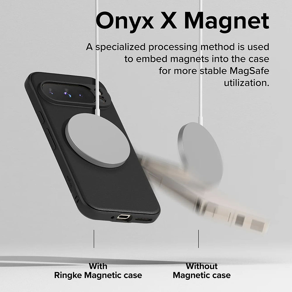 Coque MagSafe pour Google Pixel 9 Pro, Ringke, Onyx, Noire