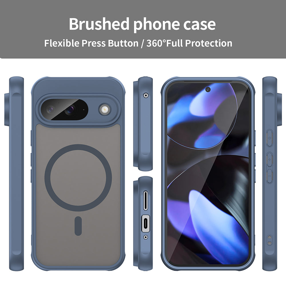 Coque MagSafe pour Google Pixel 9, Techsuit, HaloFrost II, Bleu marine