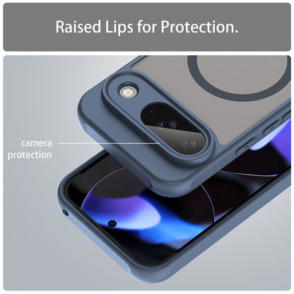 Coque MagSafe pour Google Pixel 9, Techsuit, HaloFrost II, Bleu marine