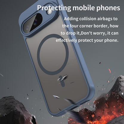 Coque MagSafe pour Google Pixel 9, Techsuit, HaloFrost II, Bleu marine