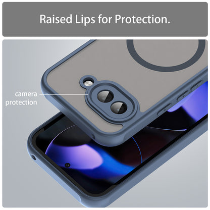 Coque MagSafe pour Google Pixel 9a, Techsuit, HaloFrost II, Bleu marine