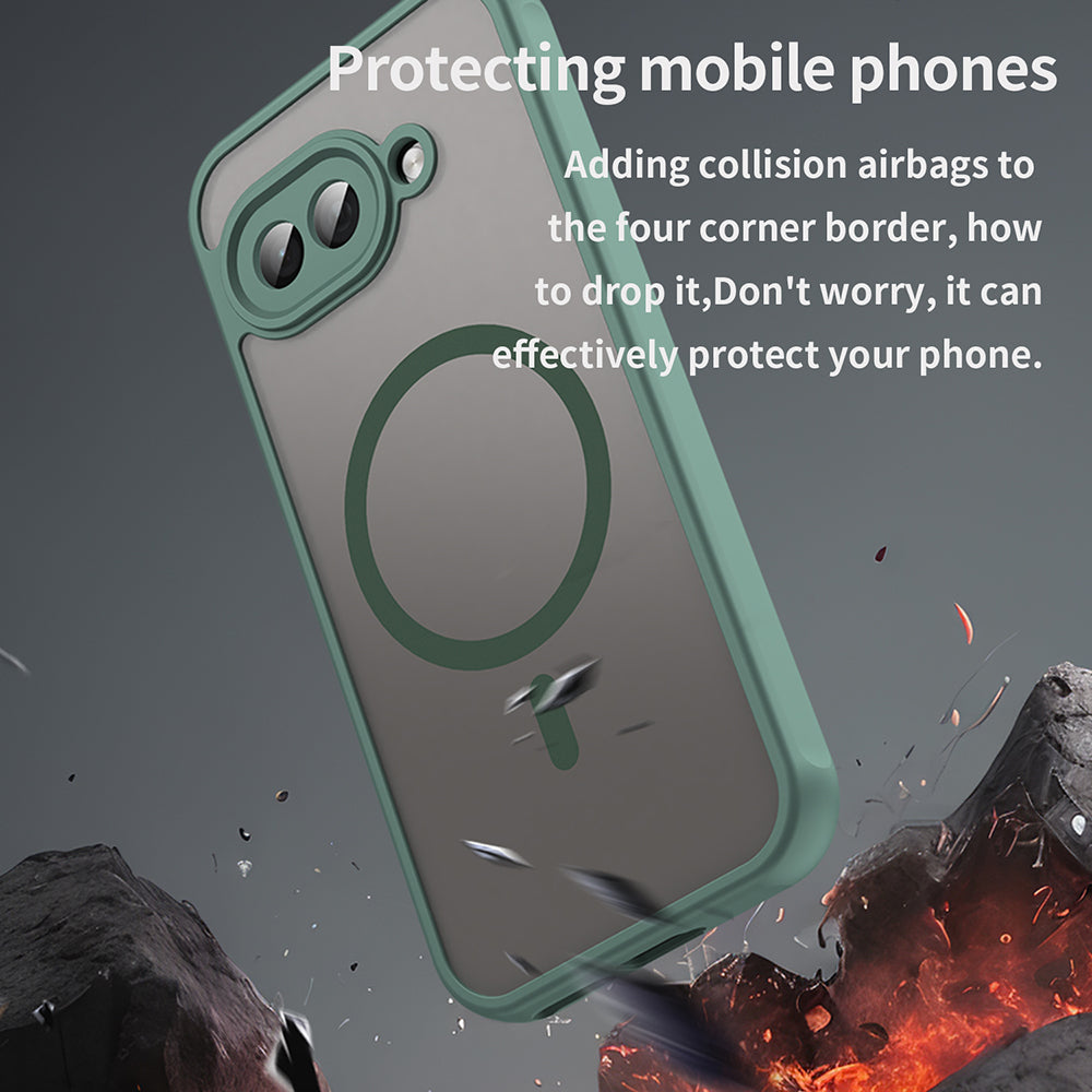Coque MagSafe pour Google Pixel 9a, Techsuit, HaloFrost II, Vert