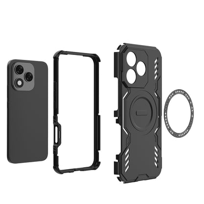 Coque MagSafe pour Honor 400 Lite, Techsuit, ArmorMag, Bleue