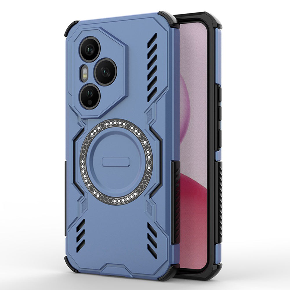 Coque MagSafe pour Honor 400 Pro, Techsuit, ArmorMag, Bleue
