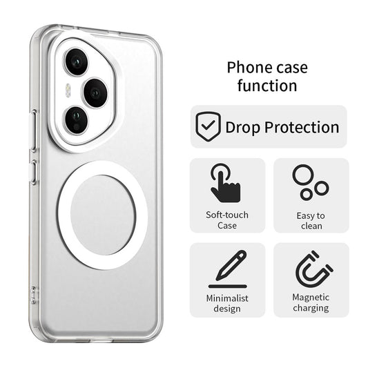 Coque MagSafe pour Honor 400 Pro, Techsuit, CandyCase, Blanche