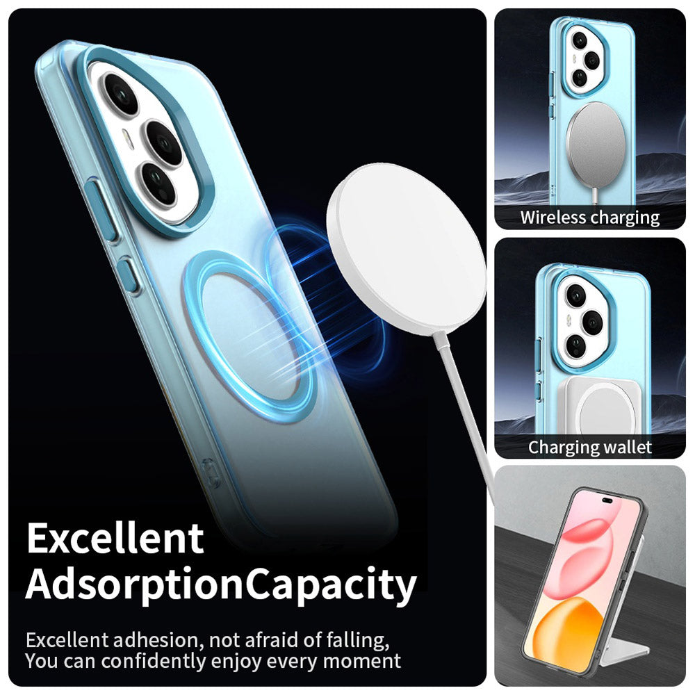 Coque MagSafe pour Honor 400 Pro, Techsuit, CandyCase, Bleue