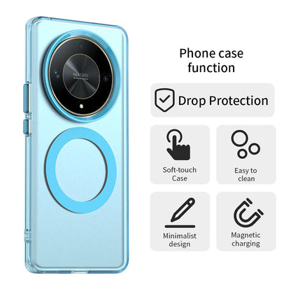 Coque MagSafe pour Honor Magic6 Lite, Techsuit, CandyCase, Bleue